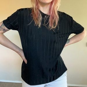 Black striped tee